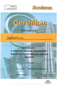 Nerezové komíny certifikát | Certifikáty