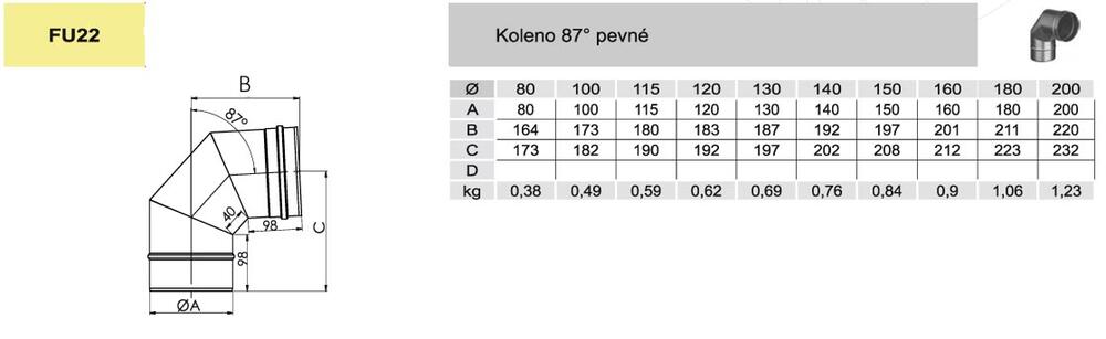 Koleno pevné 90° - #10