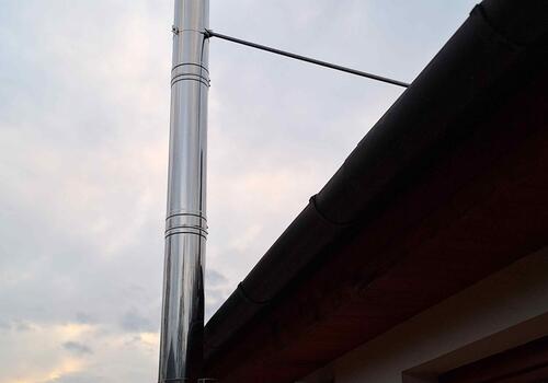 Komín RD Kuřim - třísložkový nerezový, průměr 150mm - #7